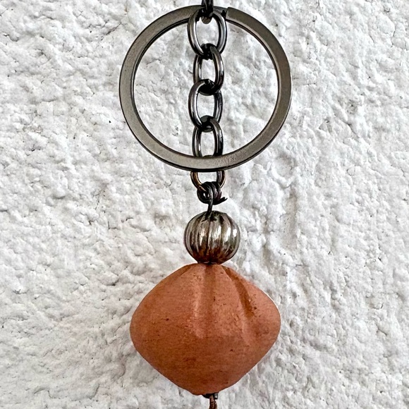 NEW Brazilian Terracotta and Beads Bag Charm-Keychain 5” Length - Picture 4 of 4